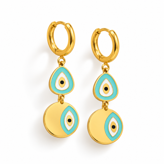 Glittery Amulet Earrings