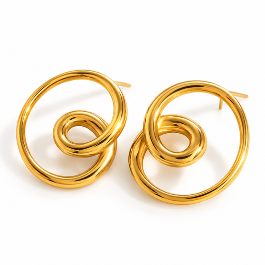 18k Gold-Plated Glitterati Ribbon Earrings