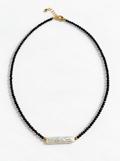 Colier cu spinel si perla baroc