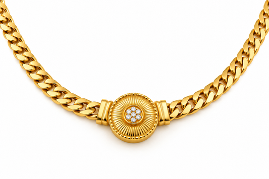 Colier auriu  Glitterati cu moneda
