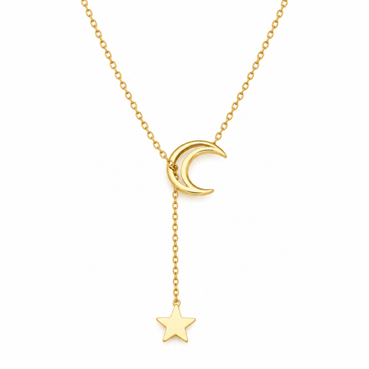 Colier Glitterati cu luna si stea
