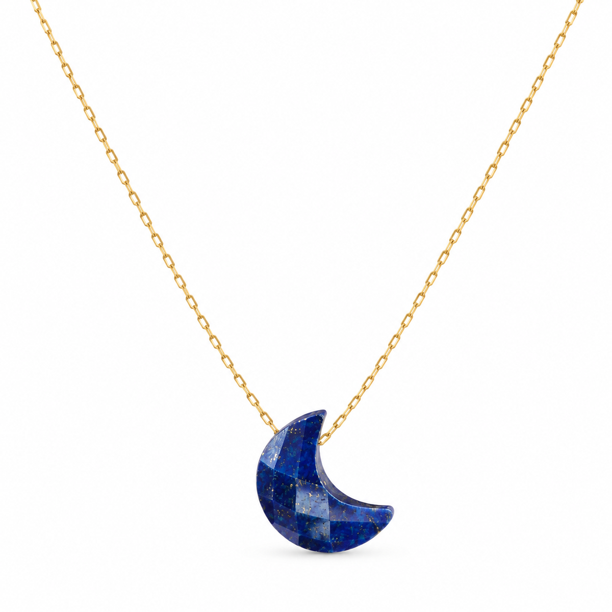 Colier Glitterati semiluna cu lapis lazuli