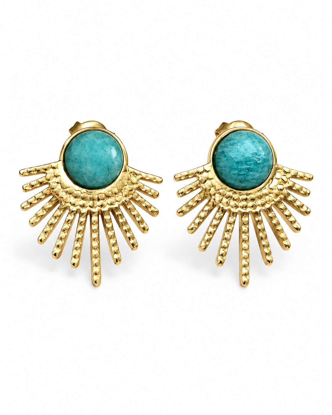 Glitter Earrings with Amazonite