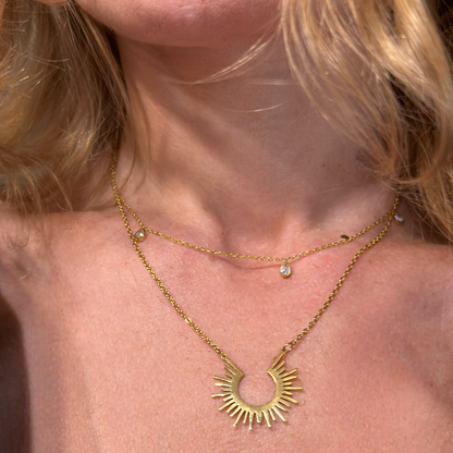 Colier Glitterati RA Gold - placat cu aur de 18k