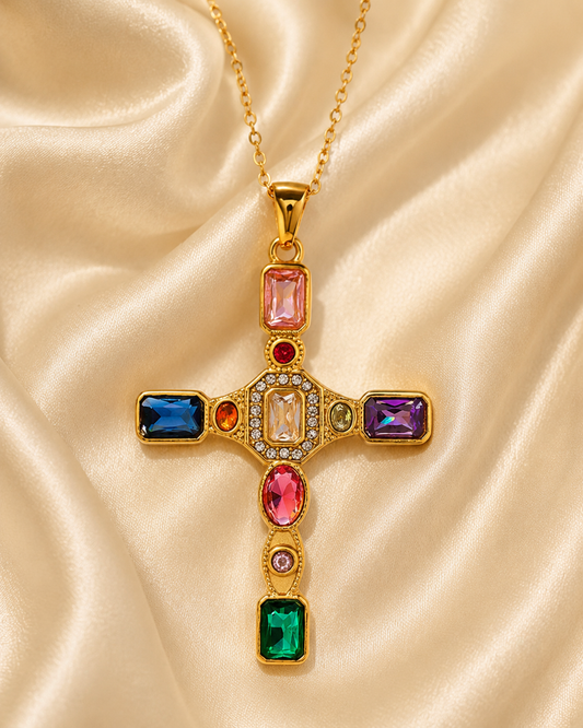 Colier placat cu aur de 18k Glitterati Goddess of Light