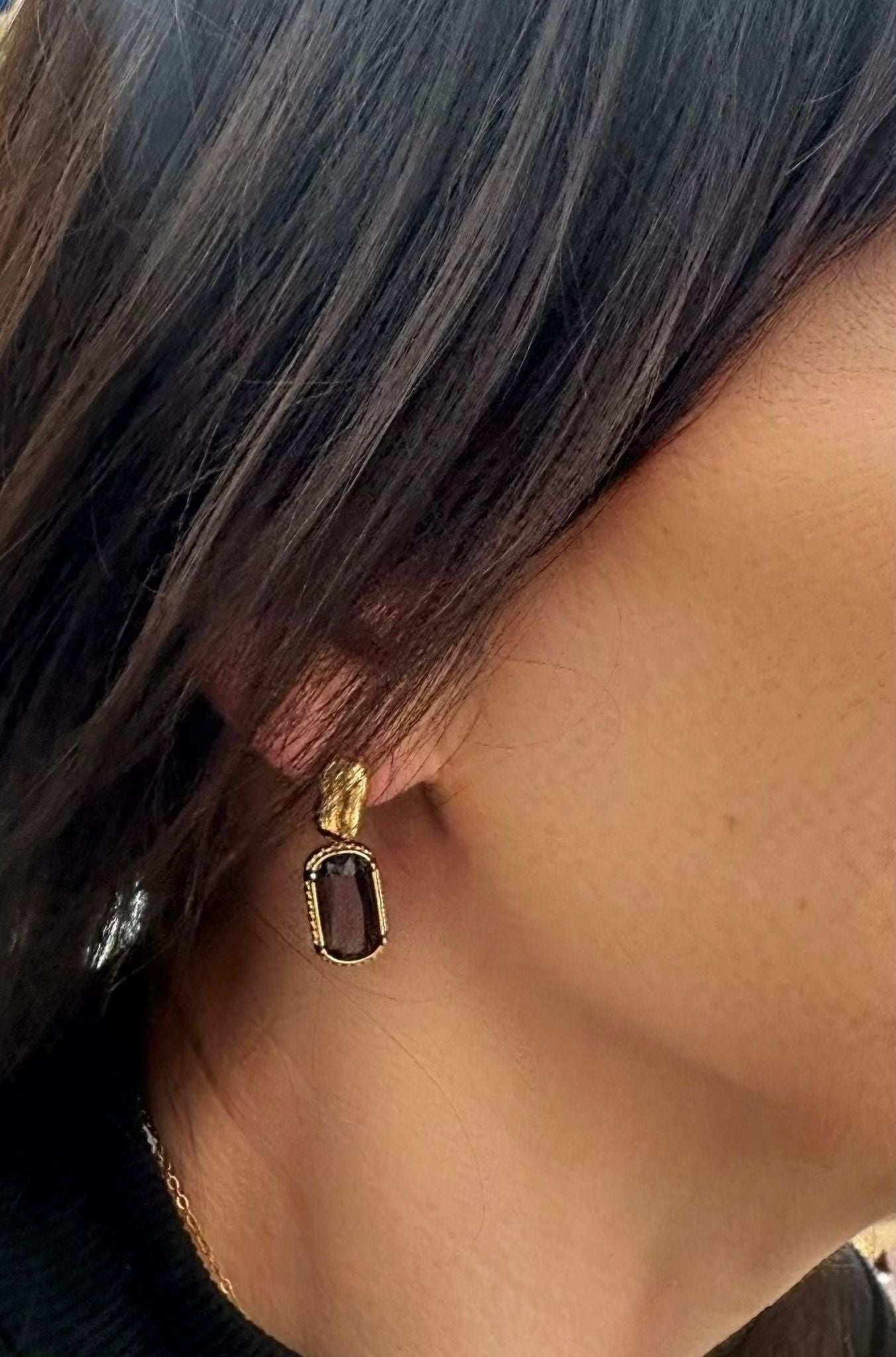 Cercei placați cu aur 18k Glitterati Portal