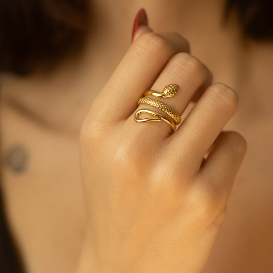 Inel Glitterati Temptation - placat cu aur de 18k