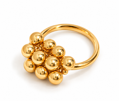Inel placat cu aur de 18k Glitterati Ball
