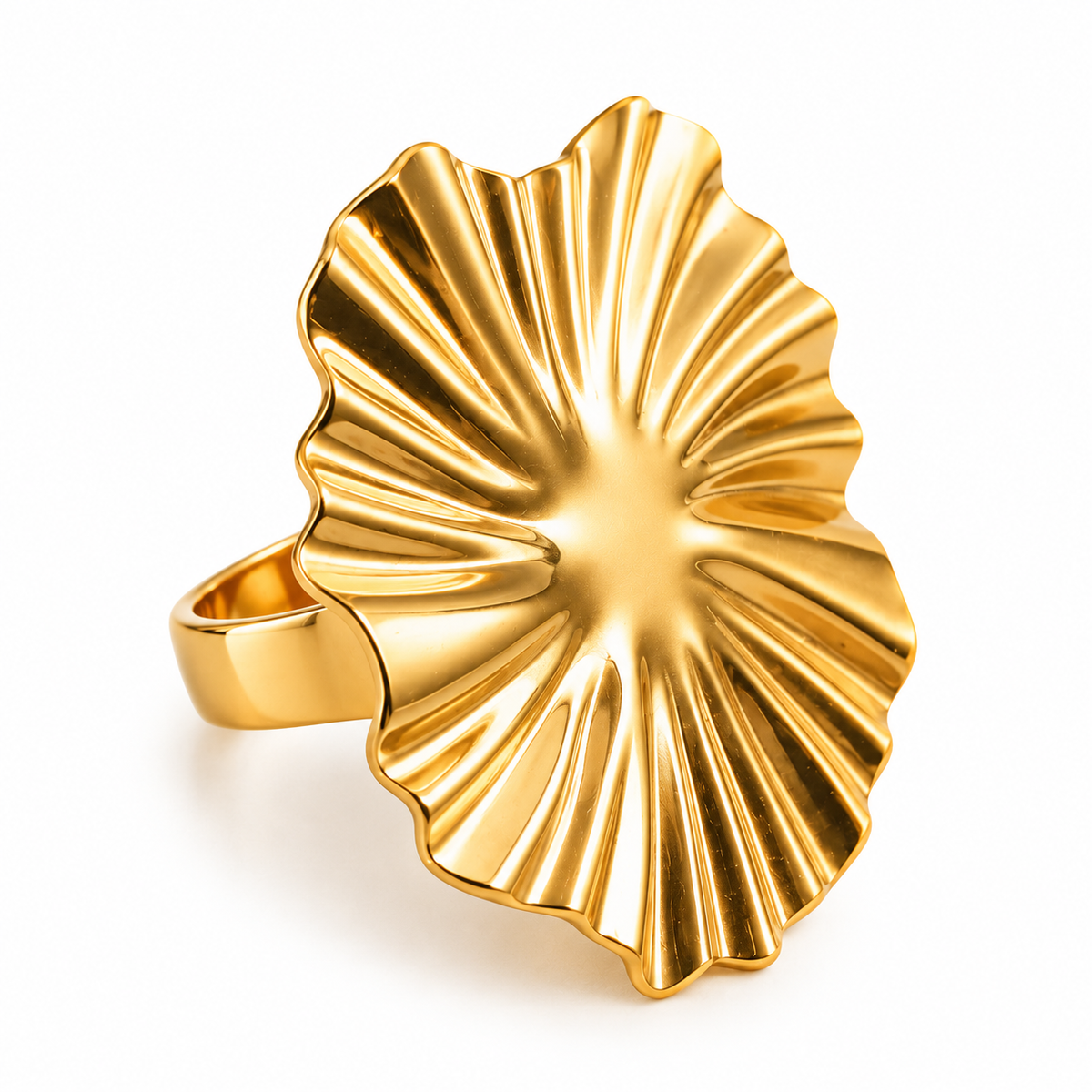 Inel placat cu aur de 18k Glitterati Sunrays