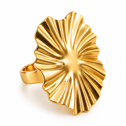 Inel placat cu aur de 18k Glitterati Sunrays