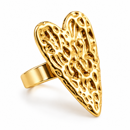 Inel placat cu aur de 18k Glitterati Big Love