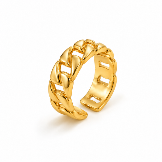 Chains - inel placat cu aur de 18k