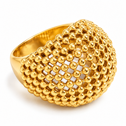 Inel Glitterati Armor - gold, placat cu aur de 18k
