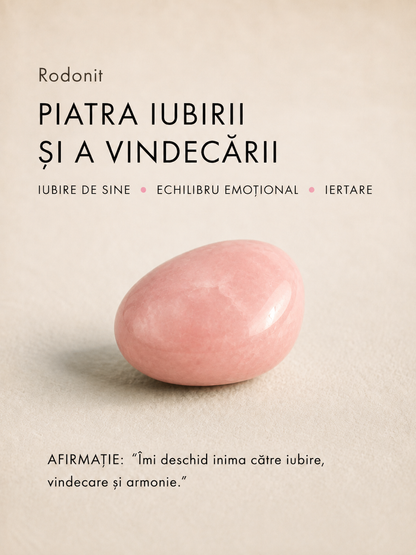 Cercei in forma de inima cu rodonit