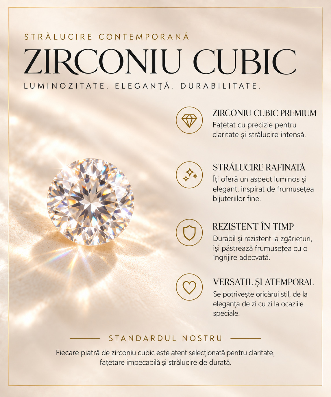 Colier placat cu aur de 18K Glitterati Ray of Light