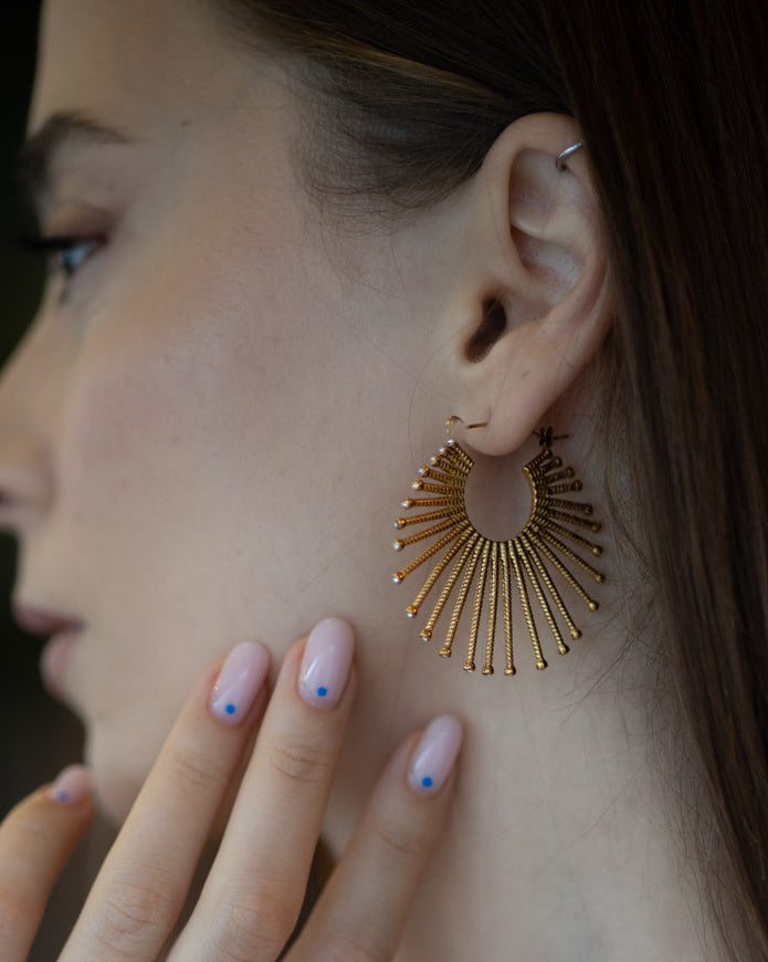Cercei placați cu aur de 18K Glitterati Attract