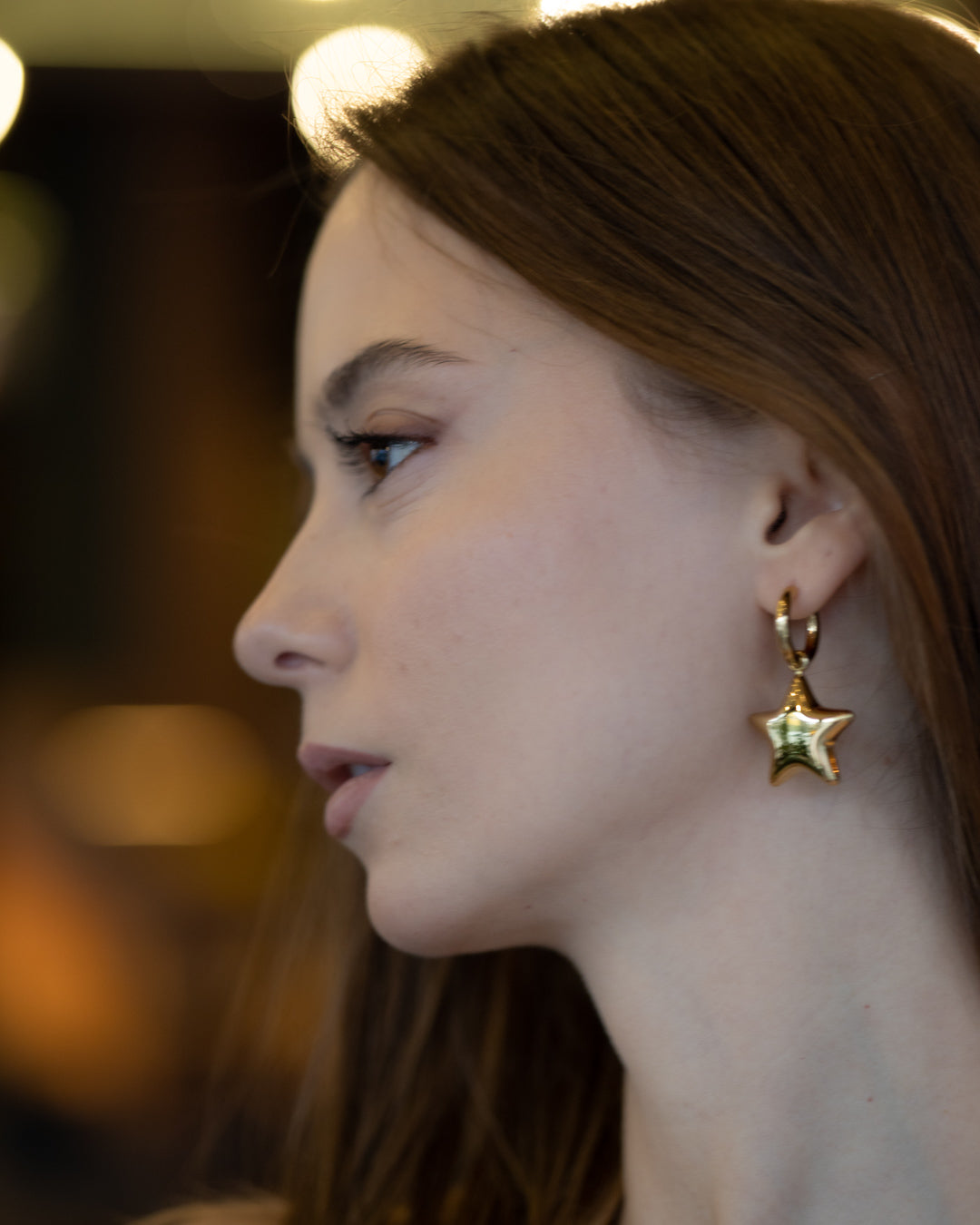 Cercei placați cu aur de 18K Glitterati Starseed