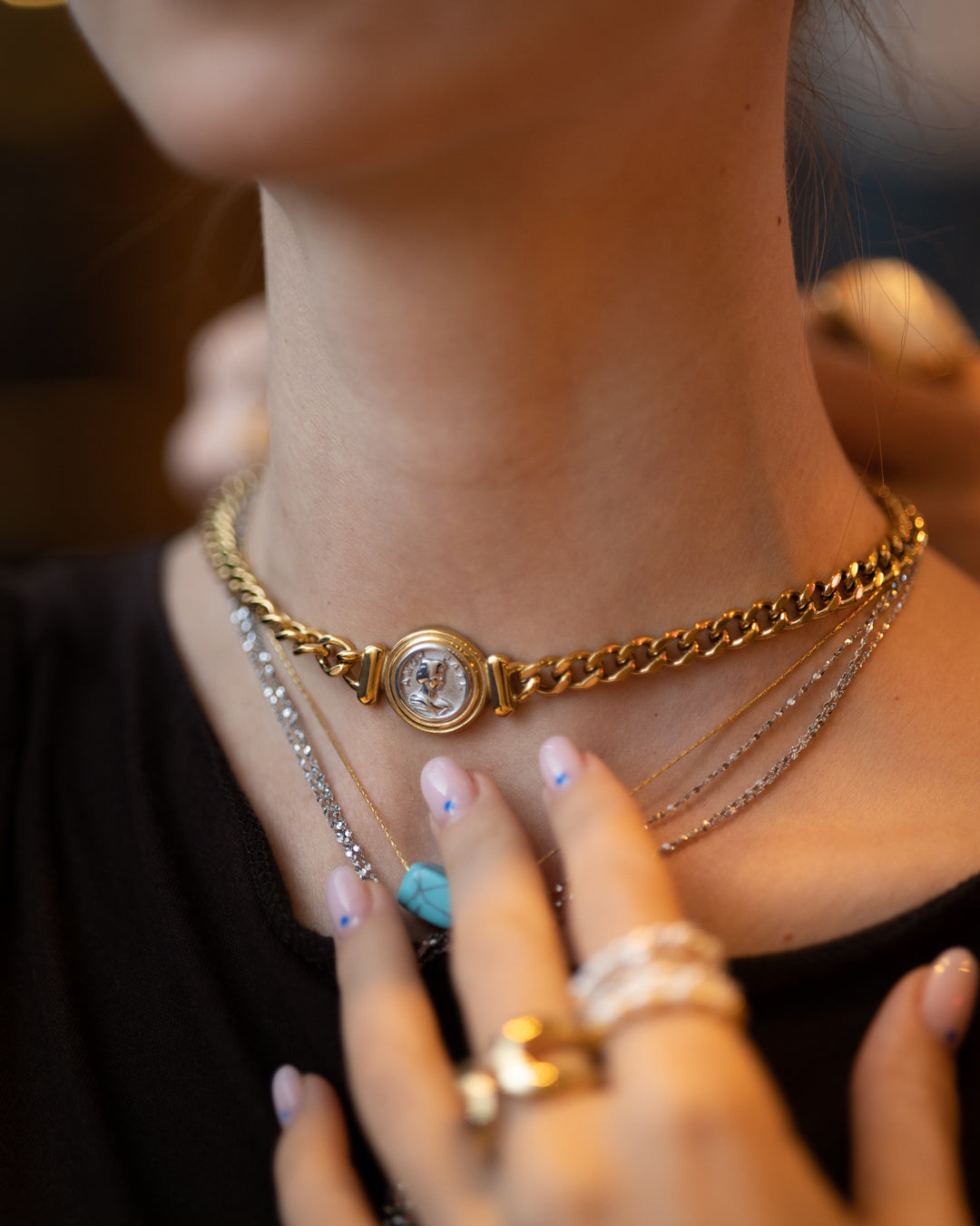 Colier placat cu aur de 18K Glitterati