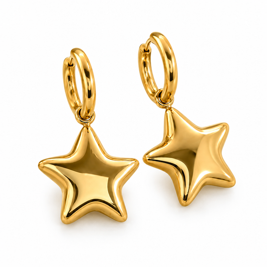 Cercei placați cu aur de 18K Glitterati Starseed