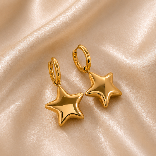 Cercei placați cu aur de 18K Glitterati Starseed