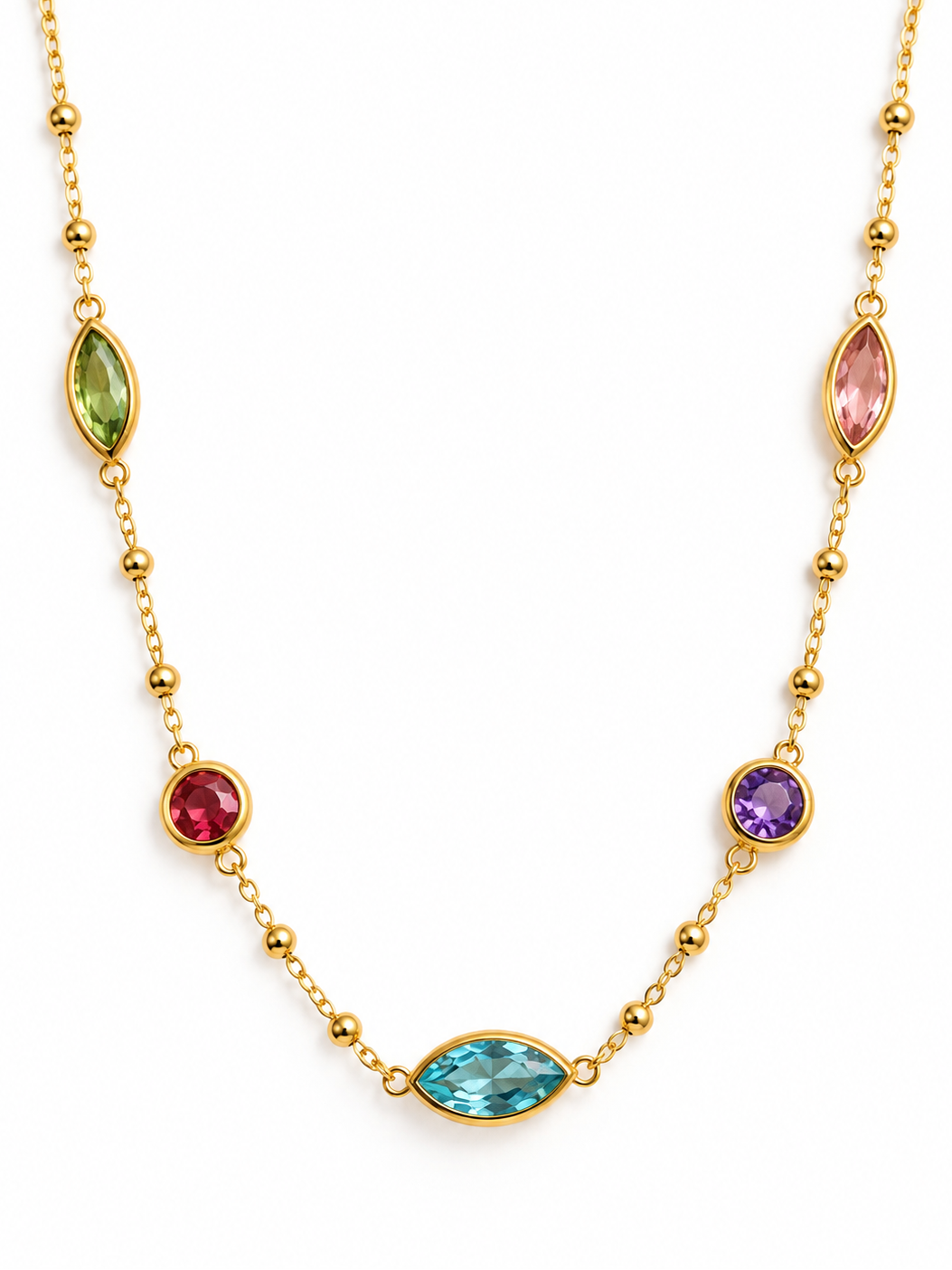 Soulscape - colier cu zirconiu cubic multicolor