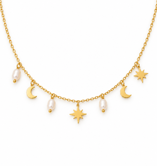 Colier placat cu aur de 18k Glitterati Starborn