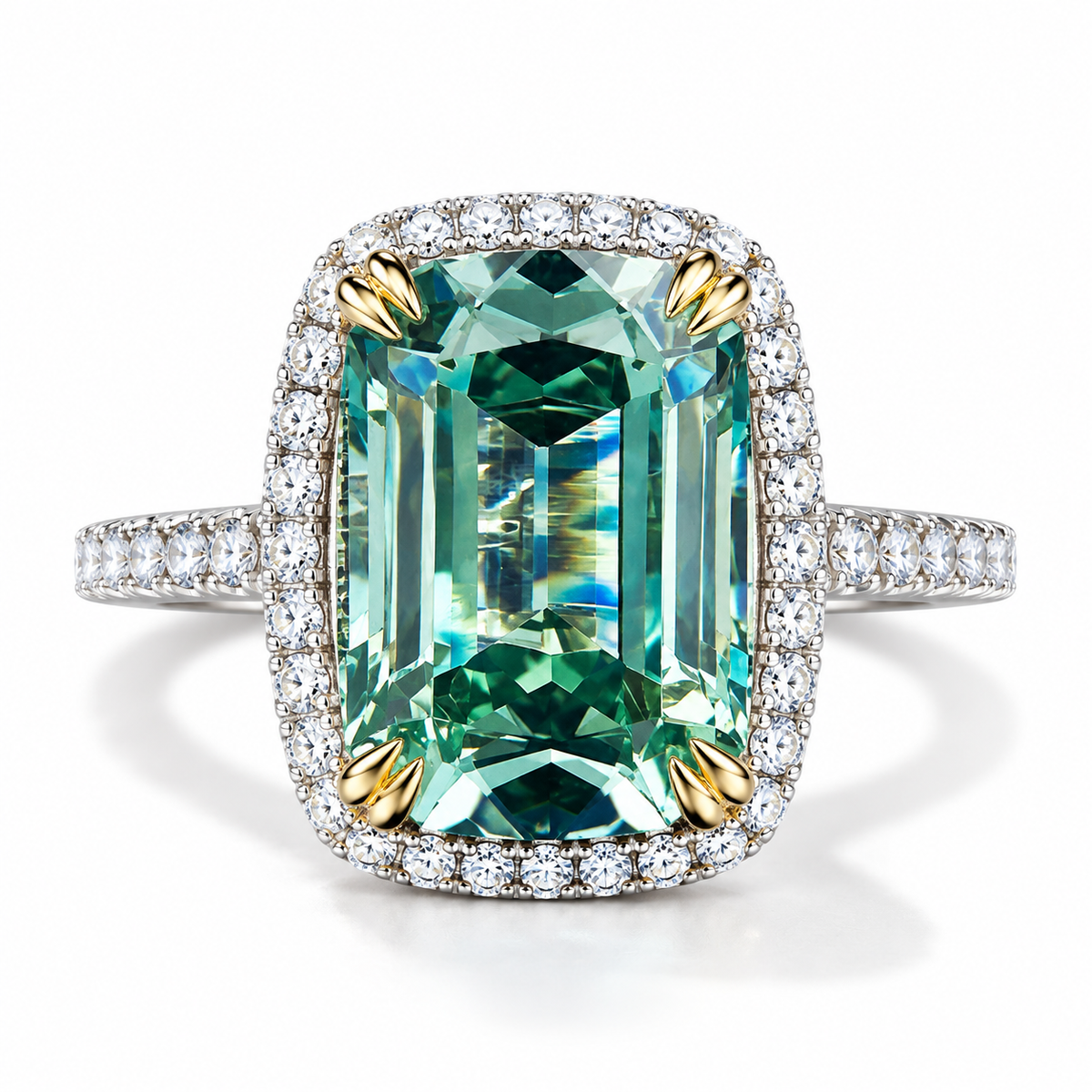 Inel Glitterati din argint Radiant cut high carbon zirconia