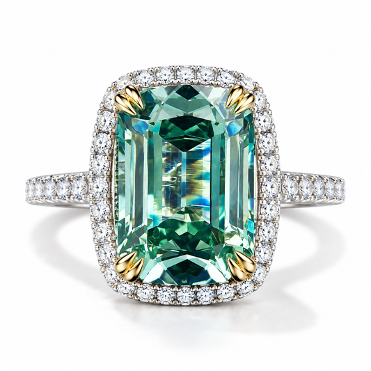 Inel Glitterati din argint Radiant cut high carbon zirconia