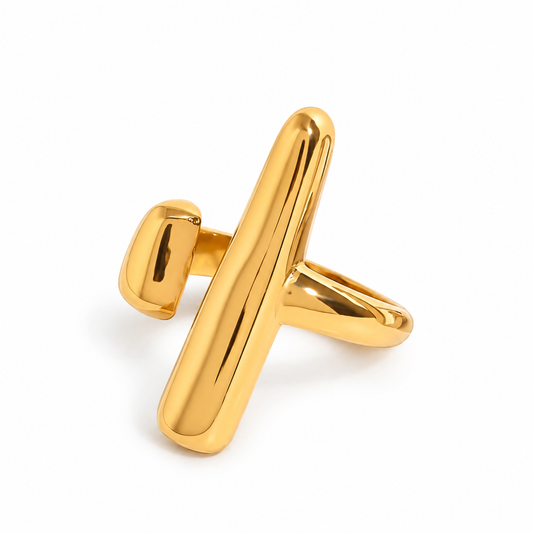 Inel Glitterati Presence placat cu aur de 18k