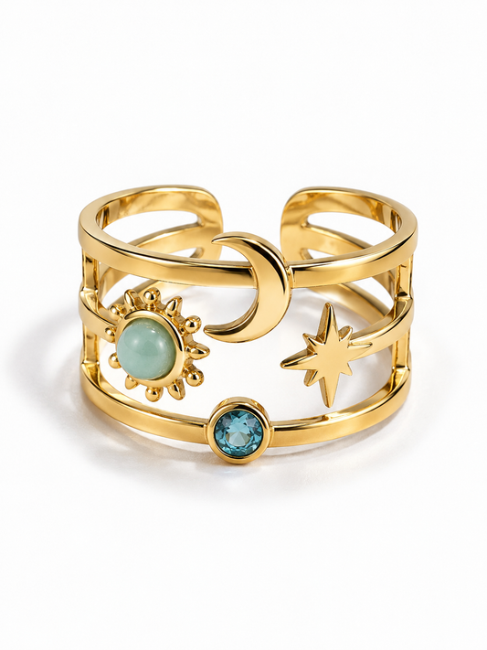 Inel placat cu aur18k Glitterati