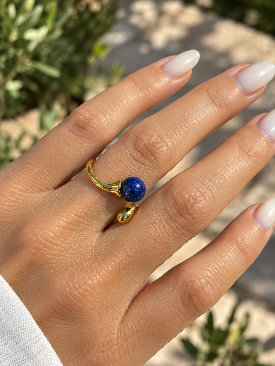 Inel reglabil cu lapis lazuli
