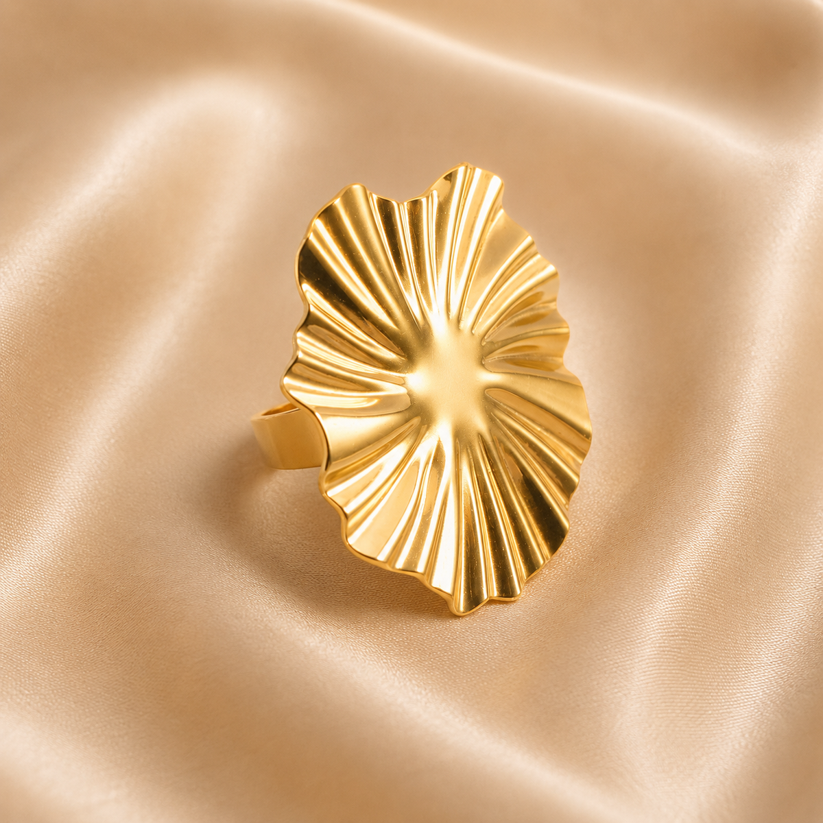 Inel placat cu aur de 18k Glitterati Sunrays