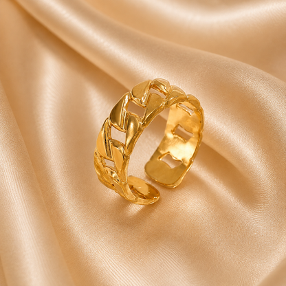Chains - 18k gold-plated ring