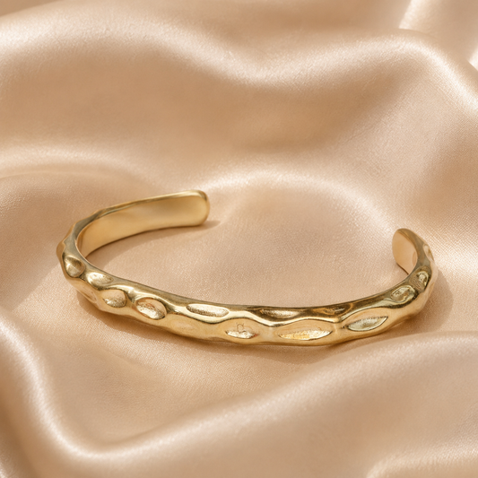 Brățară aurie placată cu aur 18k Glitterati Liquid gold din oțel chirurgical