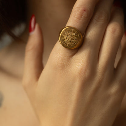 Inel placat cu aur de 18k Glitterati Wizzard