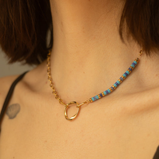 Colier Glitterati Imperfect - placat cu aur de 18k