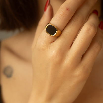 Inel placat cu aur de 18k Glitterati Monarch